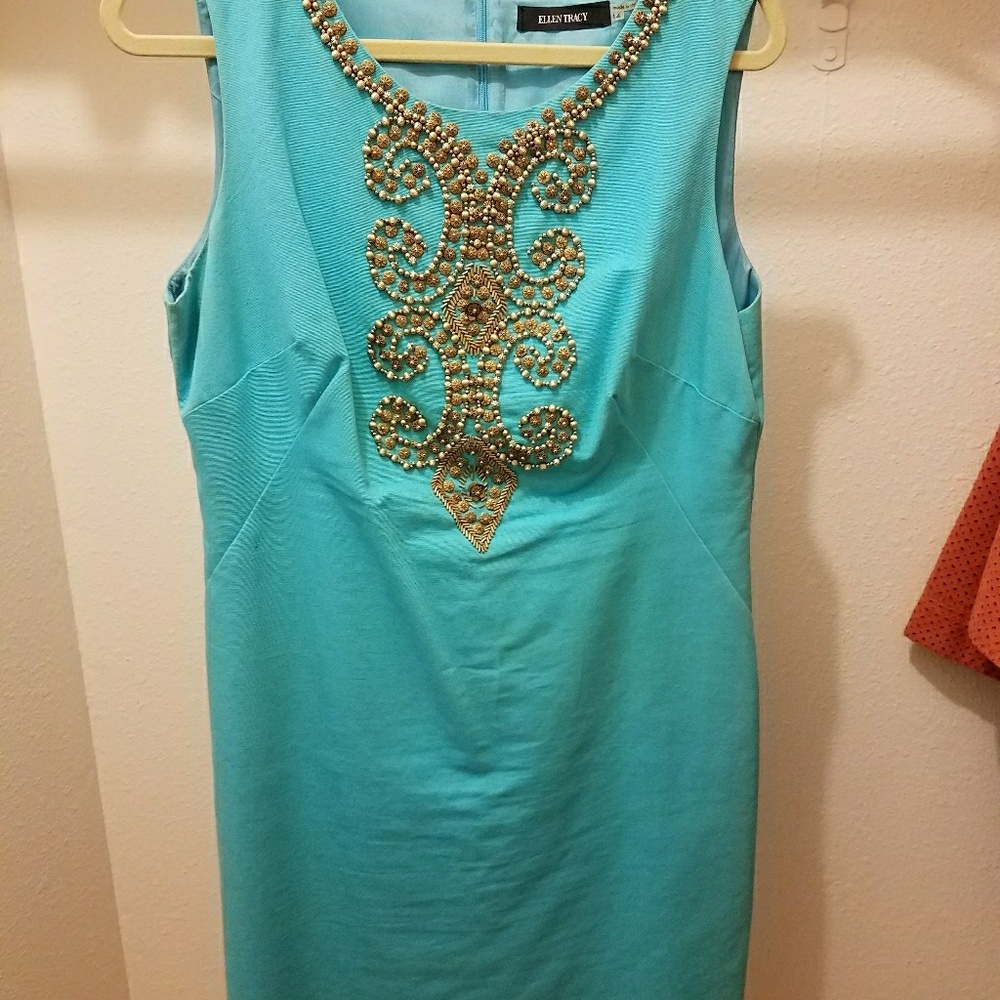 Turquoise tank dress